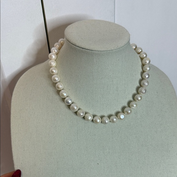 Jewelry - White Ivory Freshwater Pearl Necklace - New in Gift box. Gold tone hook and eye